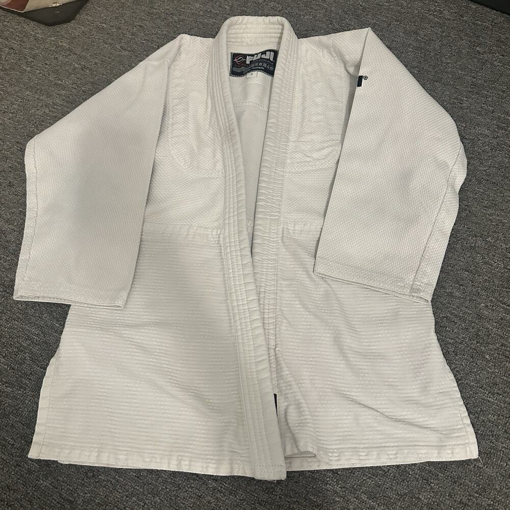 Fuji Martial Arts Gi Jacket White Judo Jiu-Jitsu Training Uniform Size 3 Mens